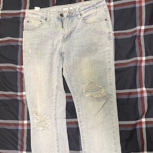 Ripped denim jeans